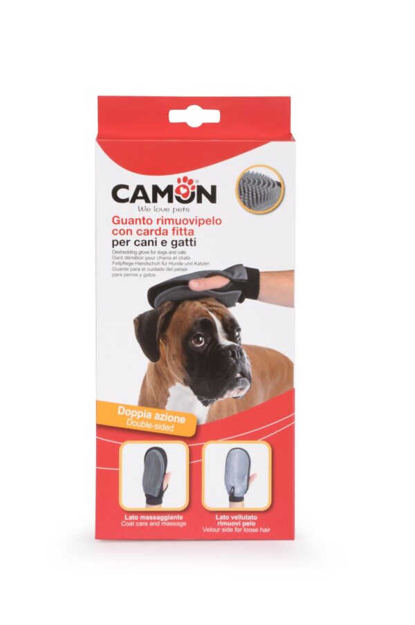 Camon Double-Sided Glove for Coat Care for Dogs