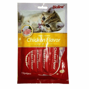 Bioline Creamy Chicken Cat Treat 15g Pack of 6