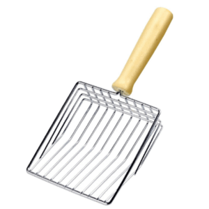 Litter Scoop Steel with Wooden Handle for Cat