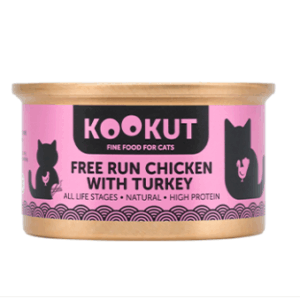 kookut Free Run Chicken with Turkey Wet Food For All Ages 70g