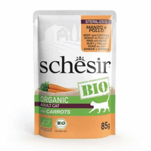 Schesir Organic Bio Sterlized with Beef and Chicken and Carrots 85g