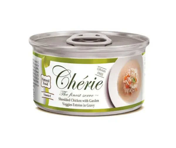 Cherie Shredded Chicken Veggies Entrées in Gravy 80g