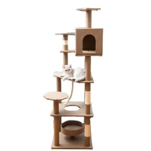 Scratching Tree Multi Level with Resting Spot, Hammock& Sleeping House for Cat