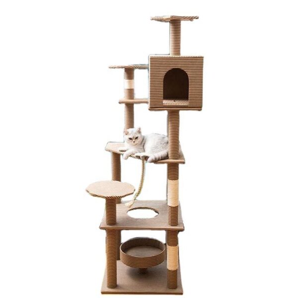 Scratching Tree Multi Level with Resting Spot, Hammock& Sleeping House for Cat