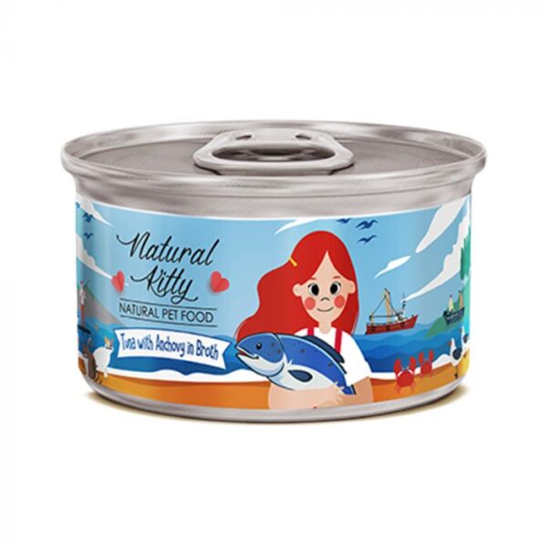 Natural Kitty Tuna with Anchovy in broth 80g