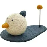 Cat Scratching Board with Duck Head and Ball Blue