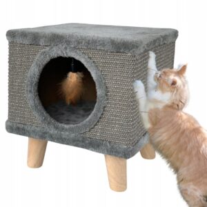 Camon Cubic Scratching Post With Toy 32*32*35 cm