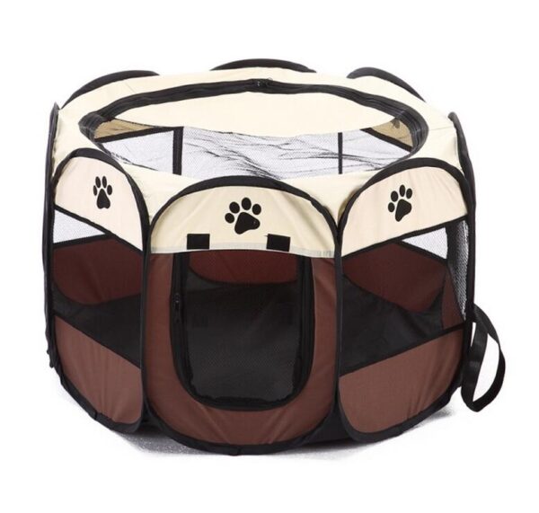 Octagonal Pet Tent Brown S 74*74*43cm