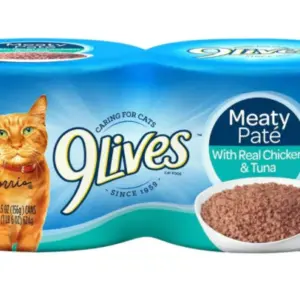 9 Lives Meaty Pate with Real Chicken & Tuna, case of 4 - 150g