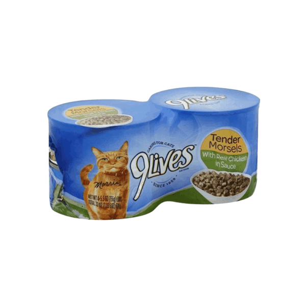 9Lives Tender Morsels with Real Chicken in Sauce 4*156g