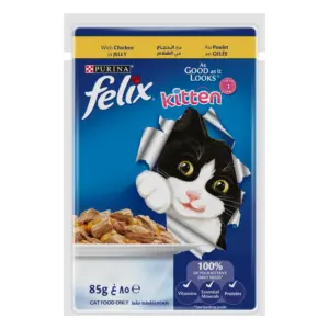 Purina Felix As Good As It Looks Kitten Chicken In Jelly 85g