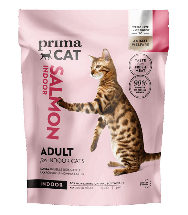 PrimaCat Salmon Adult Indoor Cat Dry Food 1.4 kg