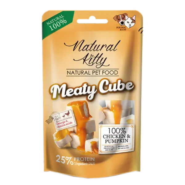 Natural Kitty Meaty Cube Chicken & Pumpkin 60g