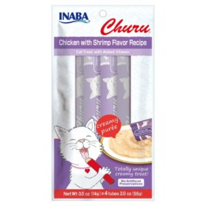 Inaba Churu Chicken with Shrimp Recipe 4 stickies 56g