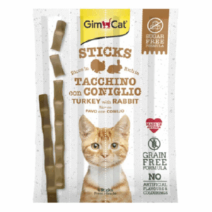 GimCat Sticks Turkey & Rabbit 4 Pcs 20g