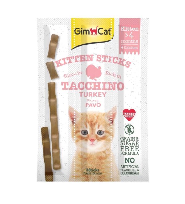 GimCat Kitten Sticks Turkey & Calcium 3 Pcs 3g