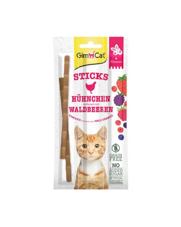 GimCat Duo-Sticks with Chicken and Wild Berries 15g
