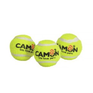 Camon Tennis Ball with Squeaker Dog Toy 3.7cm Pack of 3