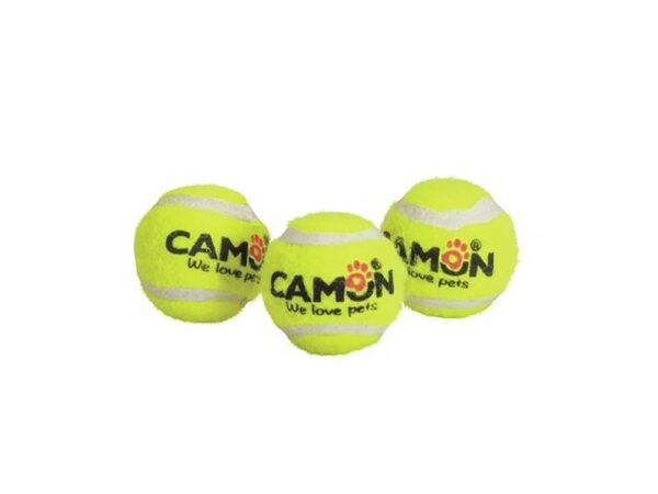 Camon Tennis Ball with Squeaker Dog Toy 3.7cm Pack of 3