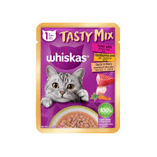 Whiskas Tasty Mix Chicken with Salmon Wakame Seaweed in Gravy 70g