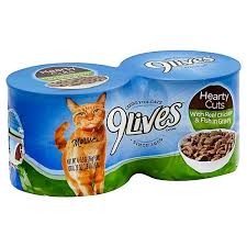 9Lives Hearty Cuts with Real Chicken & Fish in Gravy 4*156g