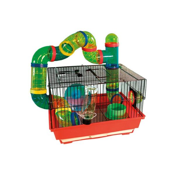 Arquivet Terrano Cage One Floor with Wheel and Tunnel For Small Pets
