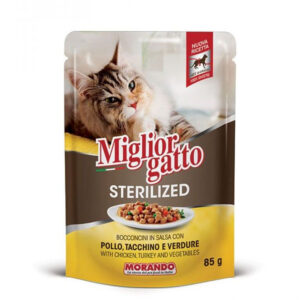 Miglior Gatto Sterilized with Chicken, Turkey & Vegetables 85g