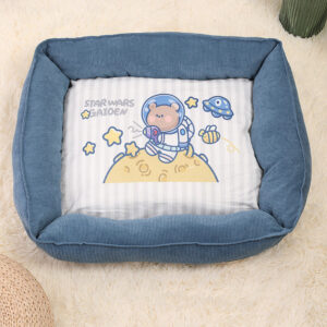 Square Bed Cartoon Printed for Cat & Dog