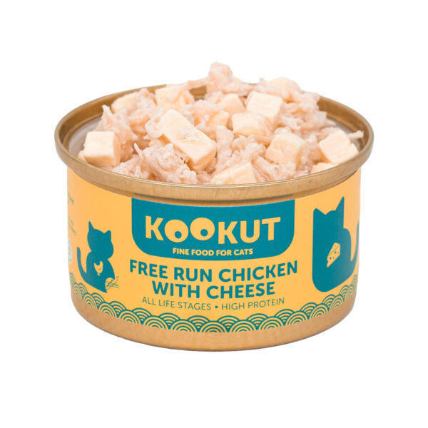 kookut Free Run Chicken with Cheese Wet Food For All Ages 70g