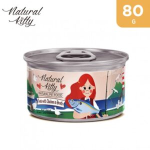 Natural Kitty Tuna with Chicken in Broth 80g