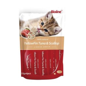 Bioline Creamy Yellowfin Tuna Cat Treat 15g Pack of 6